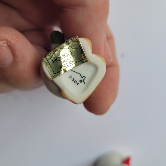 Vintage Homco Snowman Family Ceramic Winter Holiday Decor Lot Of 3 - Picture 6 of 10